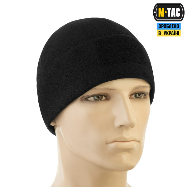 M-Tac Watch Cap Elite Fleece Hat with Velcro. Black