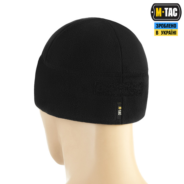 M-Tac Watch Cap Elite Fleece Hat with Velcro. Black