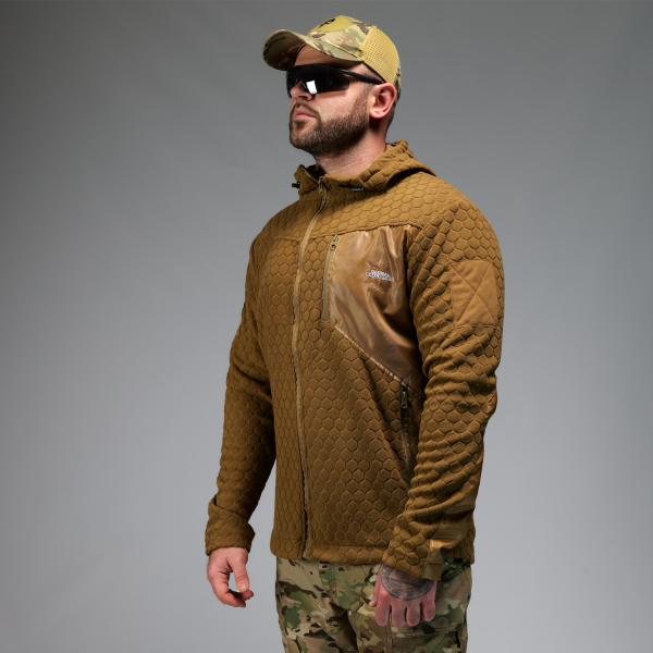 Fleece Jacket Global Ballistics HexaGon. Coyote