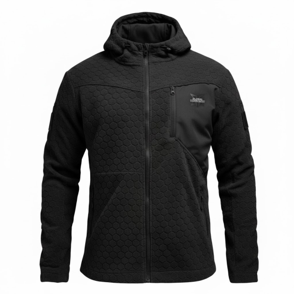 Global Ballistics Fleece Jacket HexaGon. Black