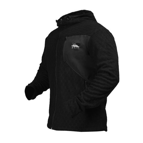 Global Ballistics Fleece Jacket HexaGon. Black