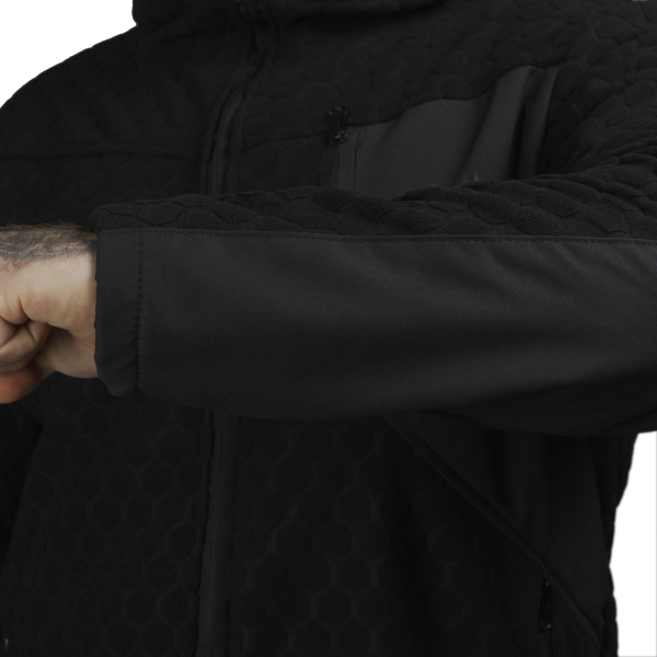 Global Ballistics Fleece Jacket HexaGon. Black