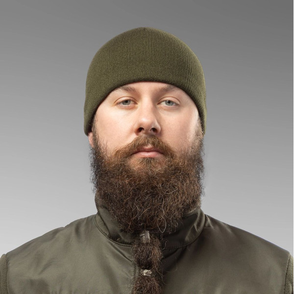 Insulated Fleece Hat. Olive