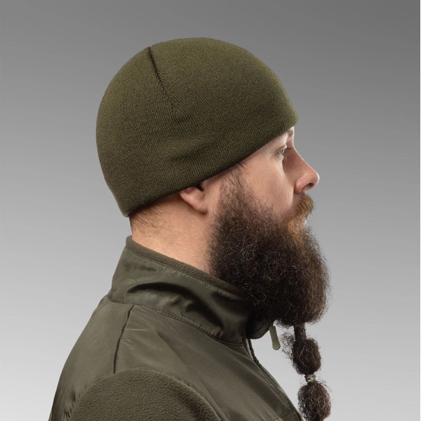 Insulated Fleece Hat. Olive
