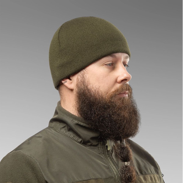Insulated Fleece Hat. Olive