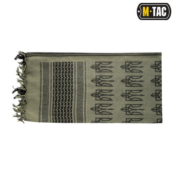Shema scarf, Arafatka M-Tac with trident. Green
