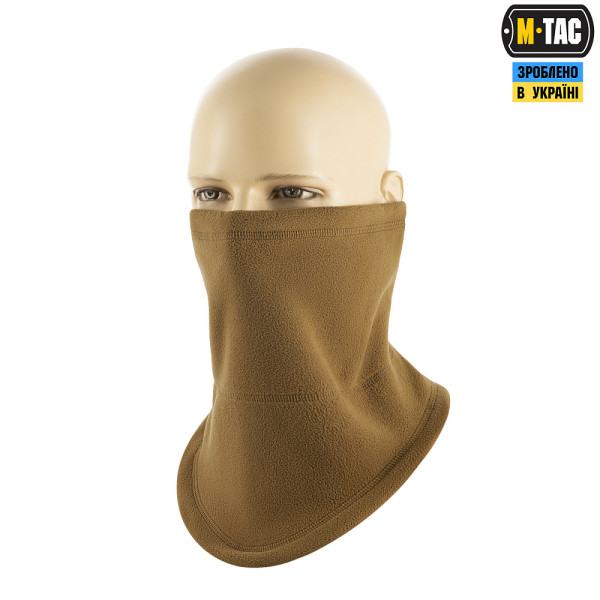 Fleece Buff, M-Tac Elite Fleece Anatomical Scarf with Drawstring. Coyote