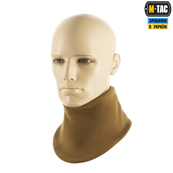 Fleece Buff, M-Tac Elite Fleece Anatomical Scarf with Drawstring. Coyote