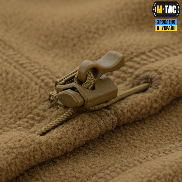 Fleece Buff, M-Tac Elite Fleece Anatomical Scarf with Drawstring. Coyote