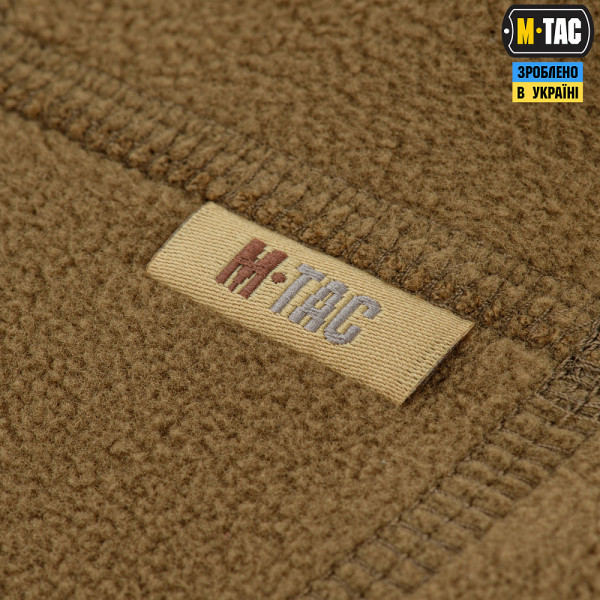 Fleece Buff, M-Tac Elite Fleece Anatomical Scarf with Drawstring. Coyote