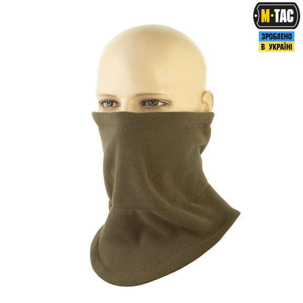 Fleece Buff, M-Tac Elite Fleece Anatomical Scarf with Drawstring. Olive