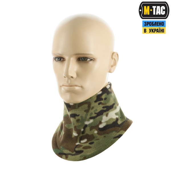 Fleece Buff, M-Tac Elite Fleece Anatomical Scarf with Drawstring. Multicam