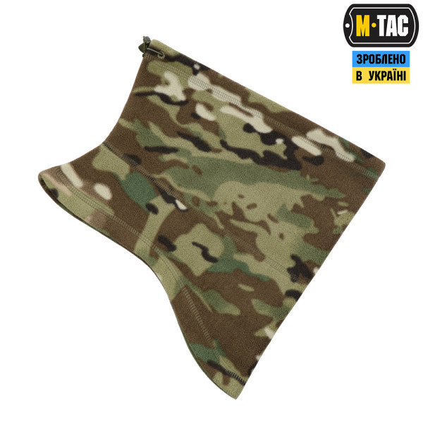 Fleece Buff, M-Tac Elite Fleece Anatomical Scarf with Drawstring. Multicam