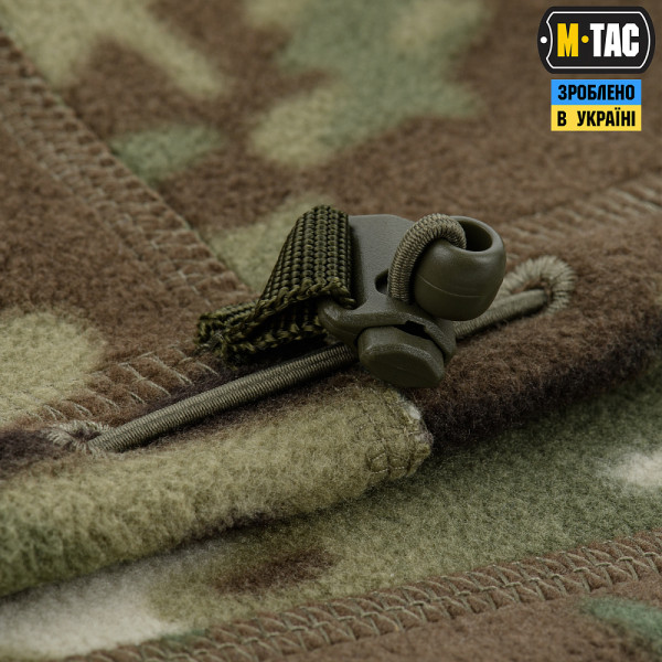 Fleece Buff, M-Tac Elite Fleece Anatomical Scarf with Drawstring. Multicam