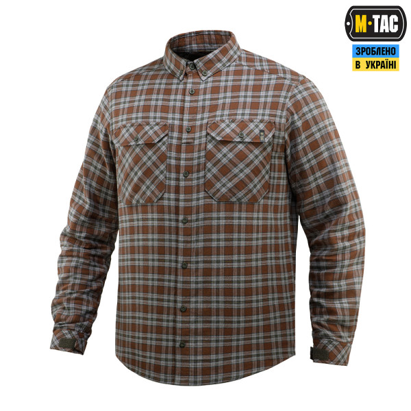 M-Tac Lumberjack Checkered Shirt in Cotton. Brown