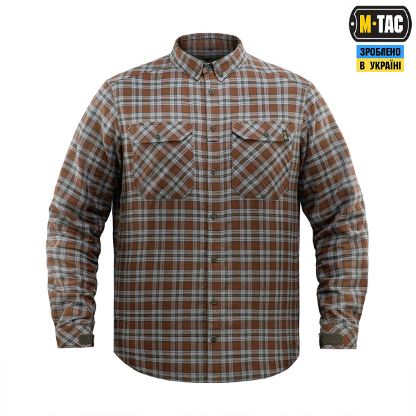 M-Tac Lumberjack Checkered Shirt in Cotton. Brown