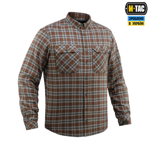 M-Tac Lumberjack Checkered Shirt in Cotton. Brown