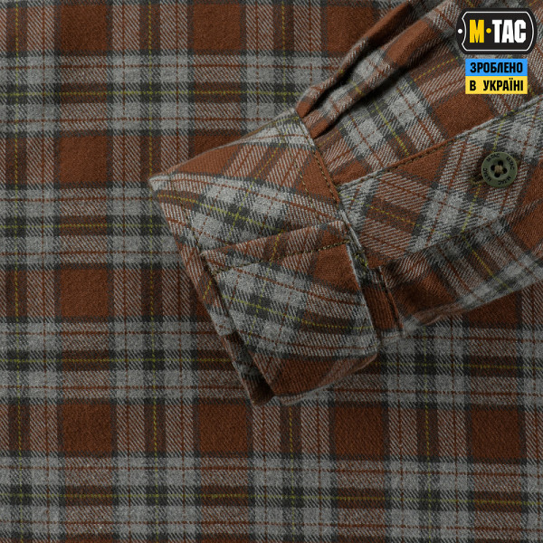 M-Tac Lumberjack Checkered Shirt in Cotton. Brown