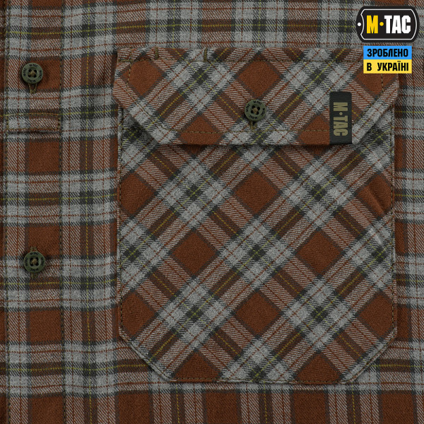 M-Tac Lumberjack Checkered Shirt in Cotton. Brown
