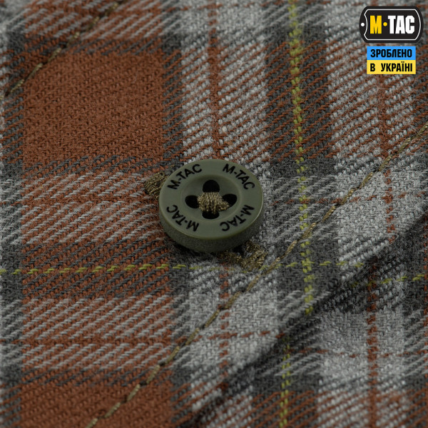 M-Tac Lumberjack Checkered Shirt in Cotton. Brown