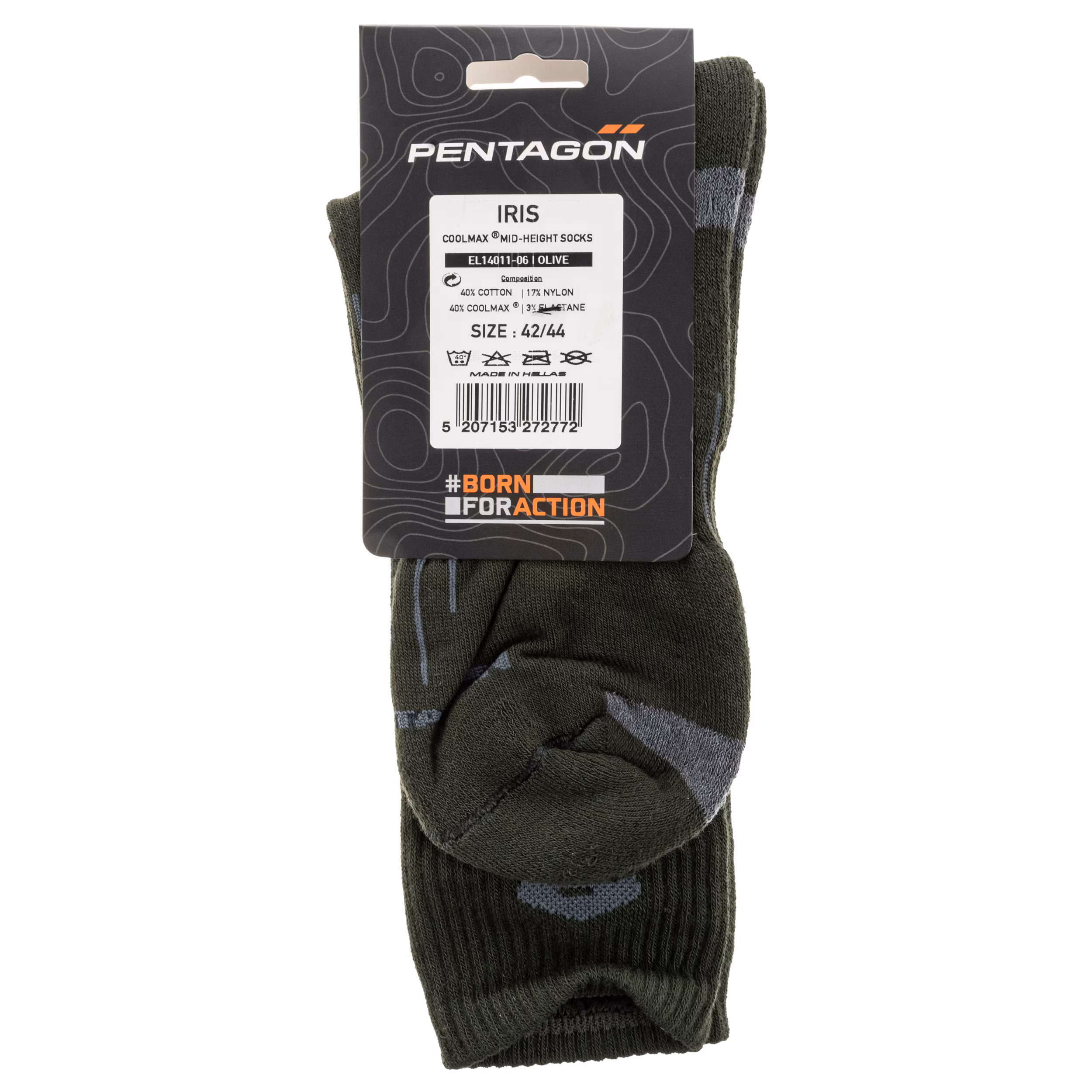 Pentagon Iris Coolmax Moisture-Wicking Socks EL14011, Olive