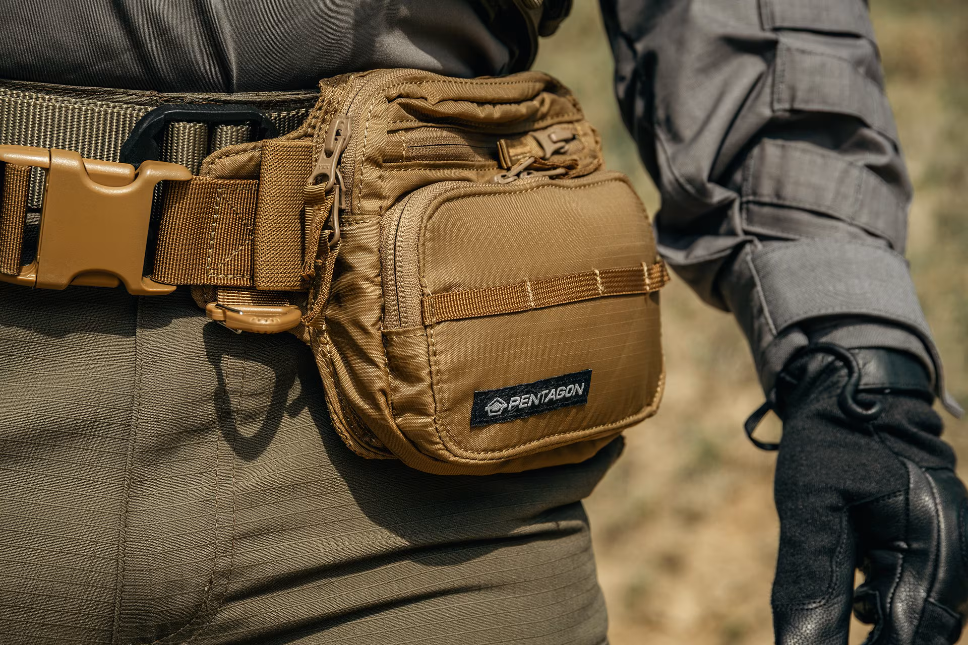 Pentagon Alissos Tactical Belt with Pouches, Coyote